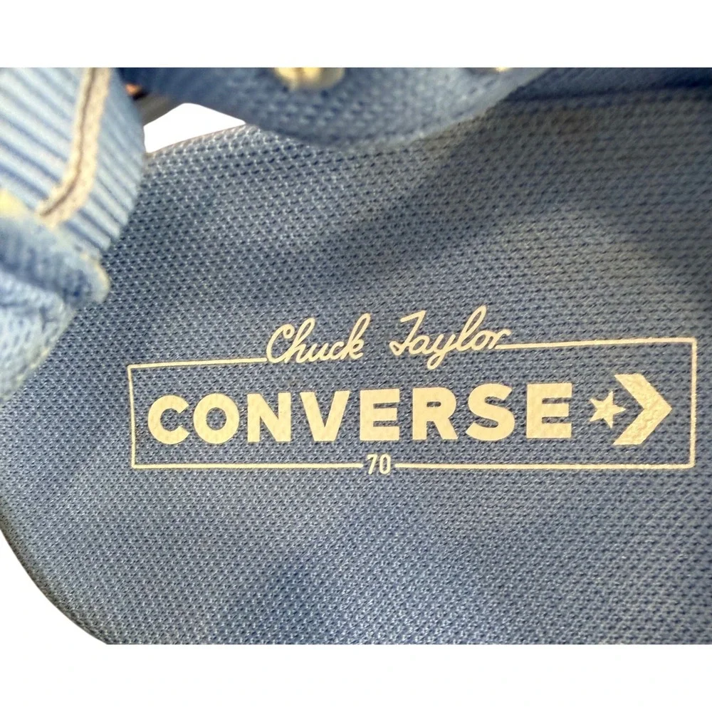 Converse Chuck Taylor All Star 70 Sky Blue Canvas Platform Sandals A13810F W 7 - Picture 8 of 8